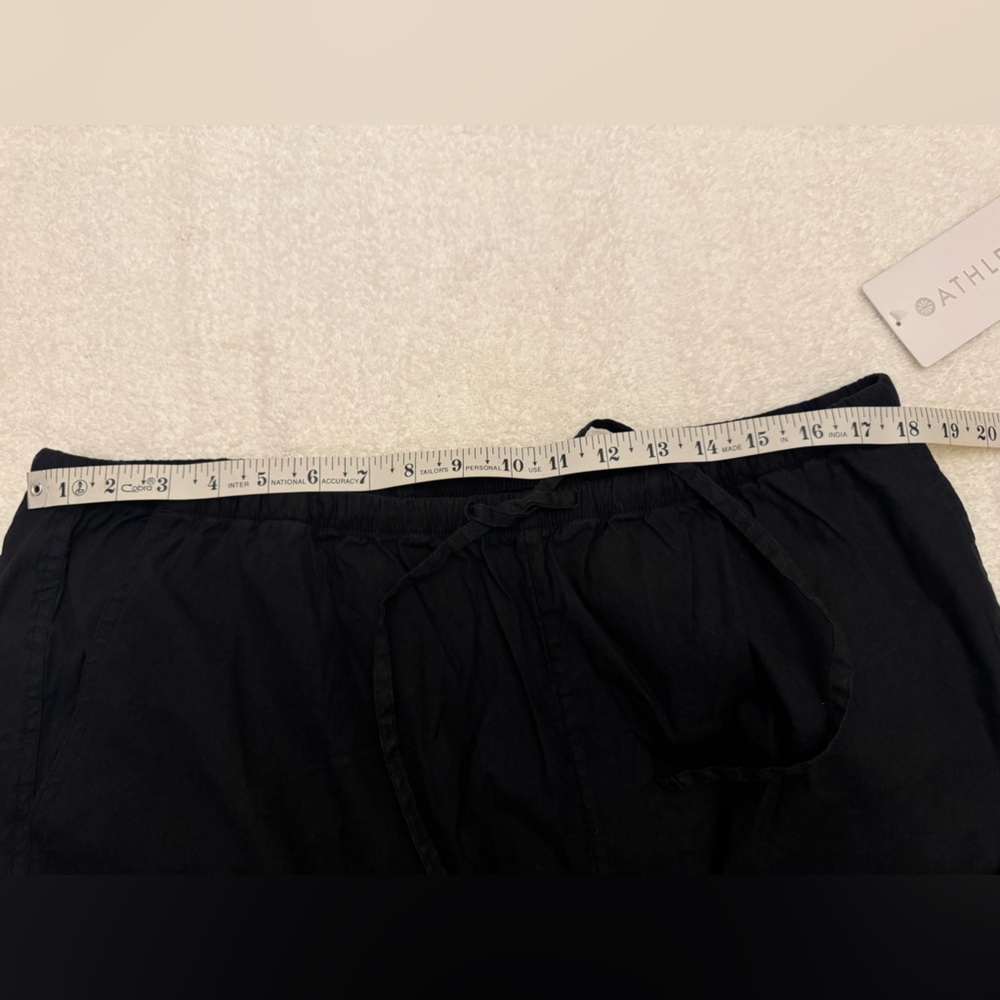 NWT Athleta Paradise Wide Leg Pants Linen Blend Lightweight Black Women's - Picture 5 of 8